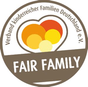 Auszeichnung "Fair Family" vom Verband kinderreicher Familien Deutschland e.V.